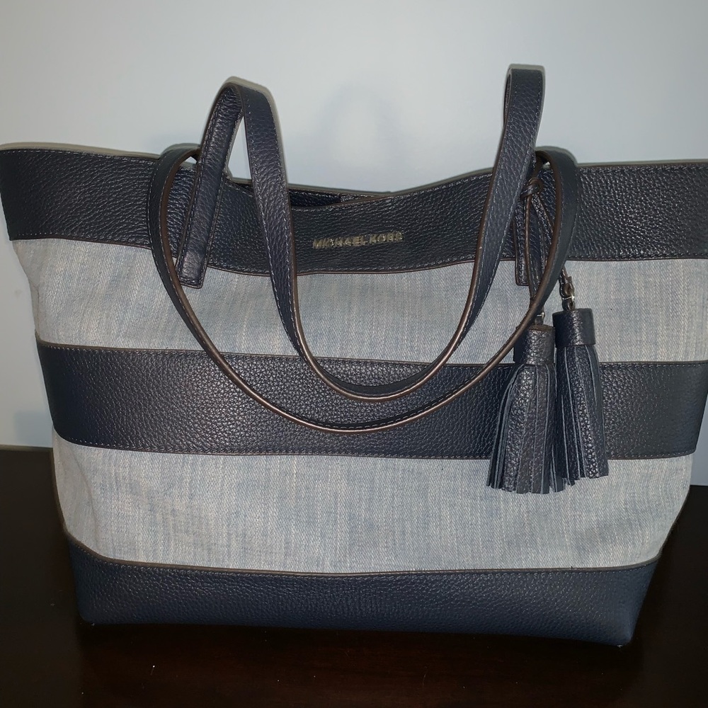 Denim Canvas Michael Kors Tote NWT